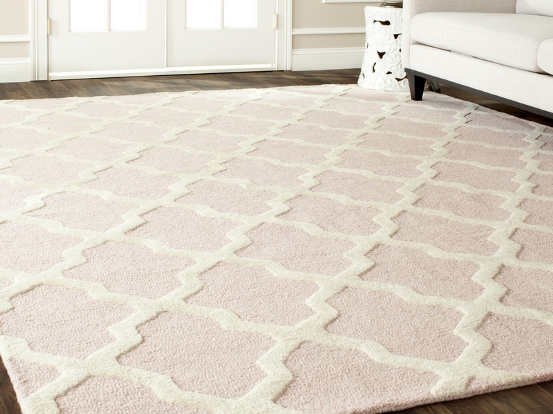 Light Pink Trellis Rug