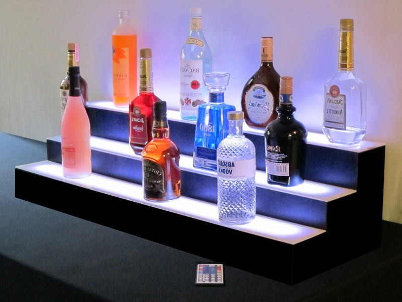 Lighted Bar Shelves