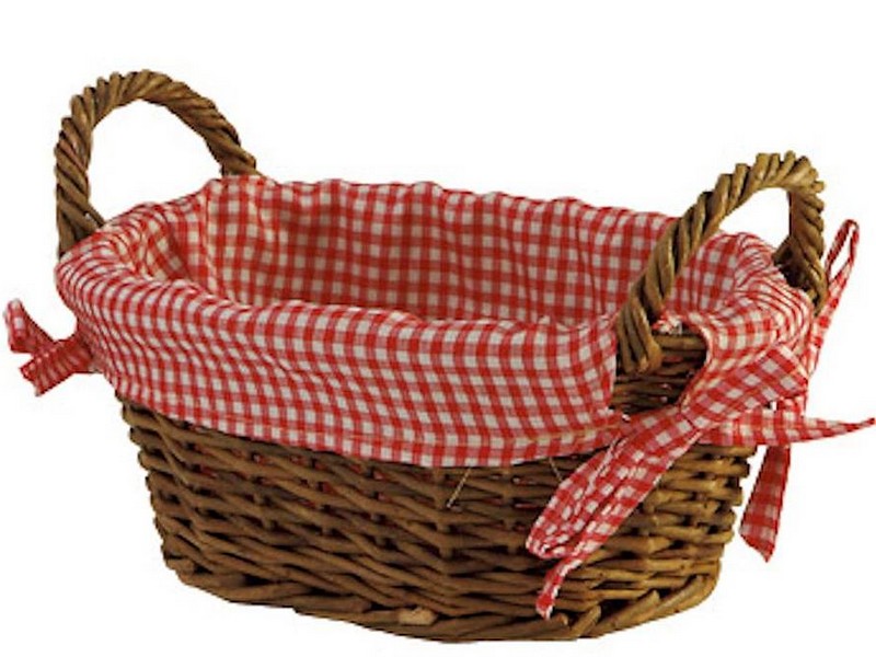 Lined Wicker Baskets With Handles