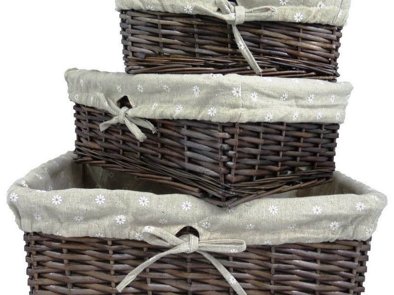 Lined Wicker Baskets