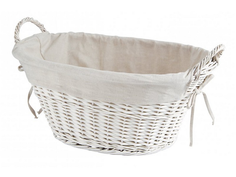 Lined Wicker Laundry Baskets