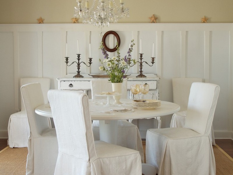 Linen Slipcovered Dining Chairs
