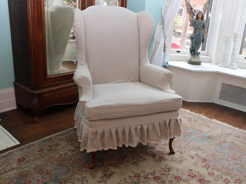 Linen Slipcovers For Wingback Chairs