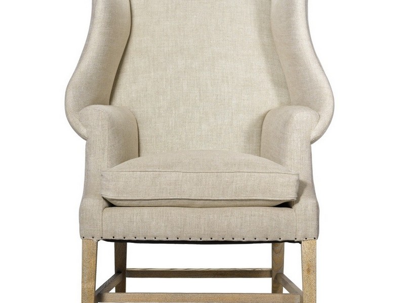 Linen Wingback Chair