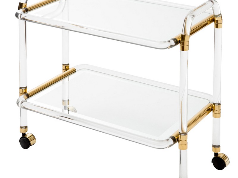 Lucite Bar Cart Vintage