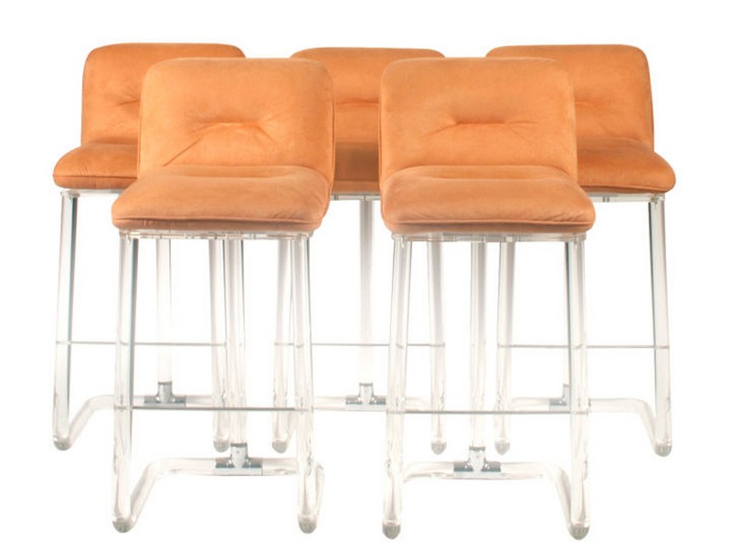 Lucite Bar Stools With Backs