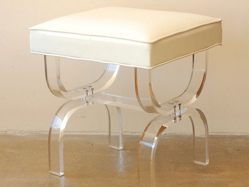 Lucite Vanity Stool