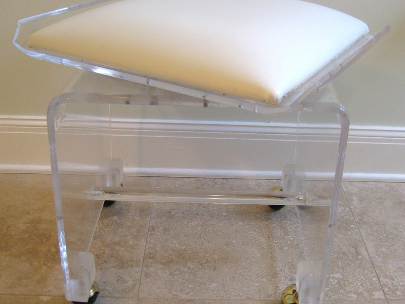 Lucite Vanity Stools Bathroom