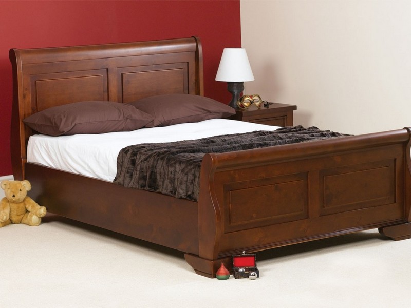 Mahogany Sleigh Bed Queen Size