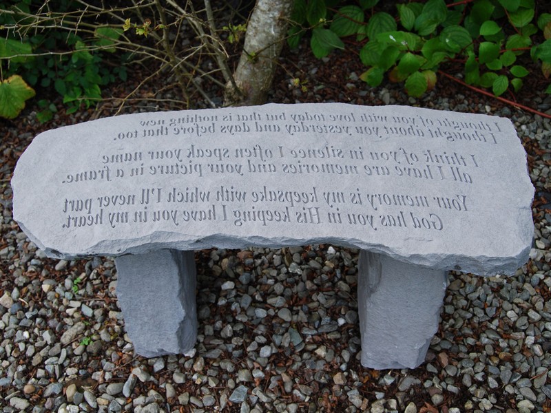 Memorial Garden Benches Stone