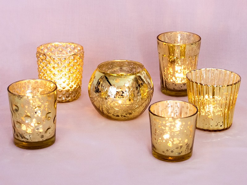 Mercury Glass Candle Holders