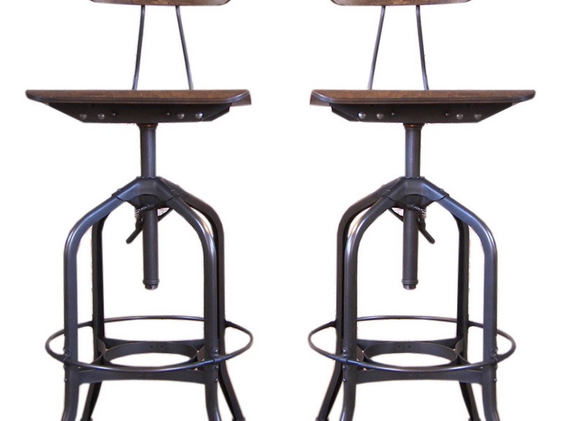 Metal And Wood Bar Stools