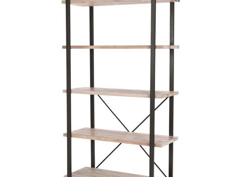 Metal And Wood Bookshelf