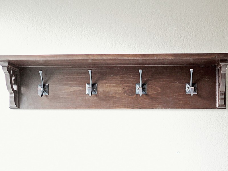 Metal Bathroom Shelf With Hooks