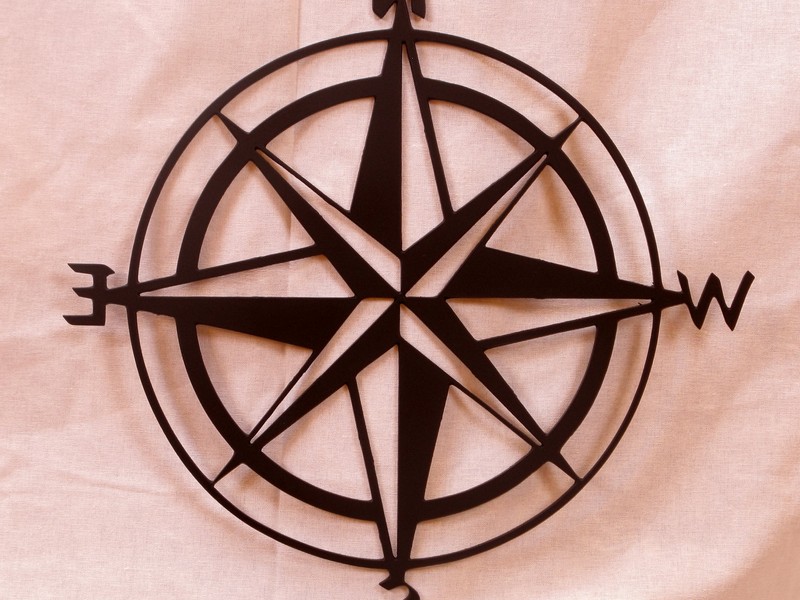 Metal Compass Rose