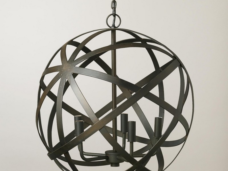 Metal Orb Light Fixture