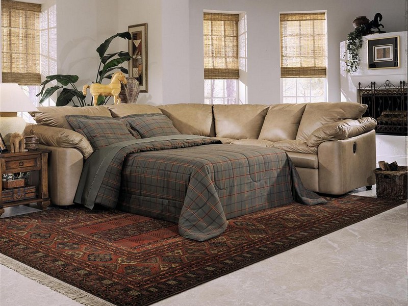 Microfiber Sectional Couch With Ottoman