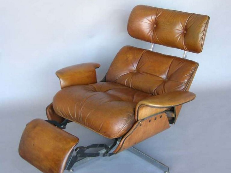 Mid Century Modern Leather Recliner