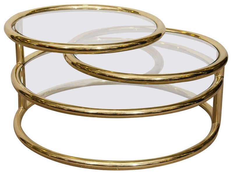 Milo Baughman Brass Coffee Table