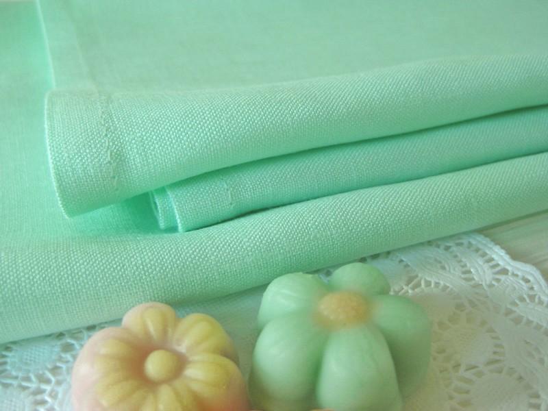 Mint Green Linen Napkins