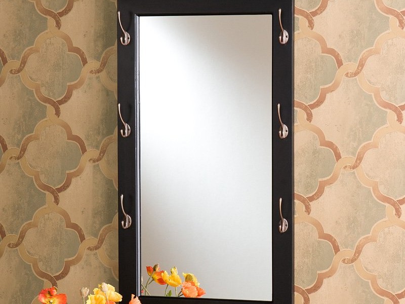 Mirror With Coat Hooks