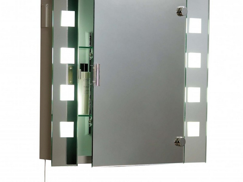 Mirrored Bathroom Cabinet With Light