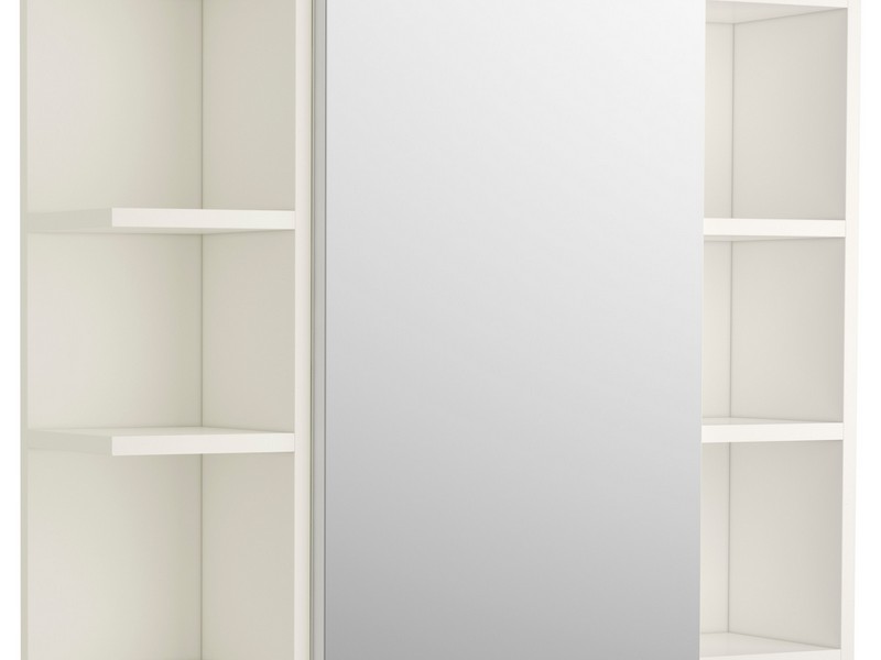 Mirrored Bathroom Cabinet With Shelves