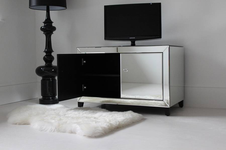 Mirrored Media Cabinet