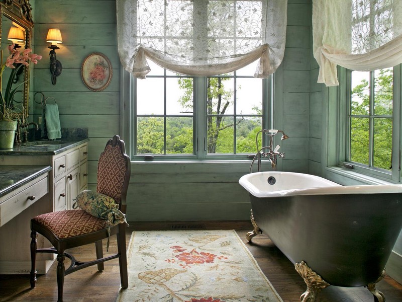 Modern Bathroom Window Curtain Ideas