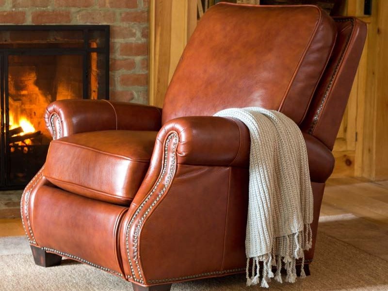 Modern Leather Reclining Sofa