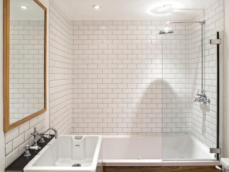 Modern Subway Tile Bathrooms