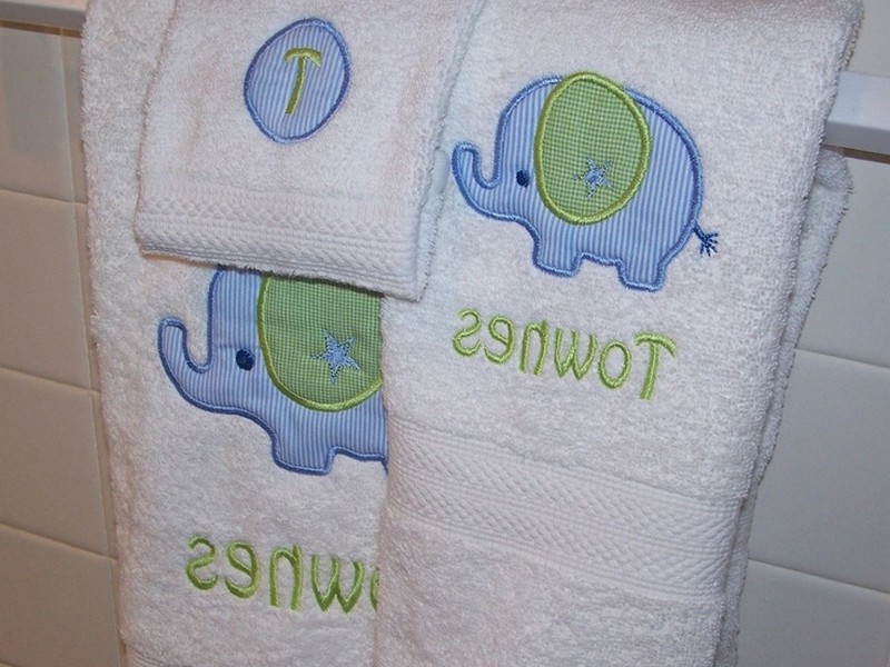 Monogram Bath Towels Sets