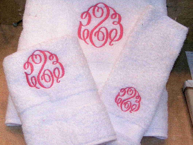 Monogram Bath Towels