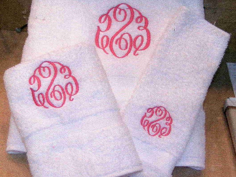 Monogrammed Bath Towels