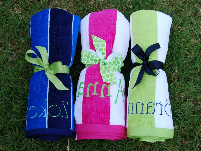 Monogrammed Beach Towels For Adults