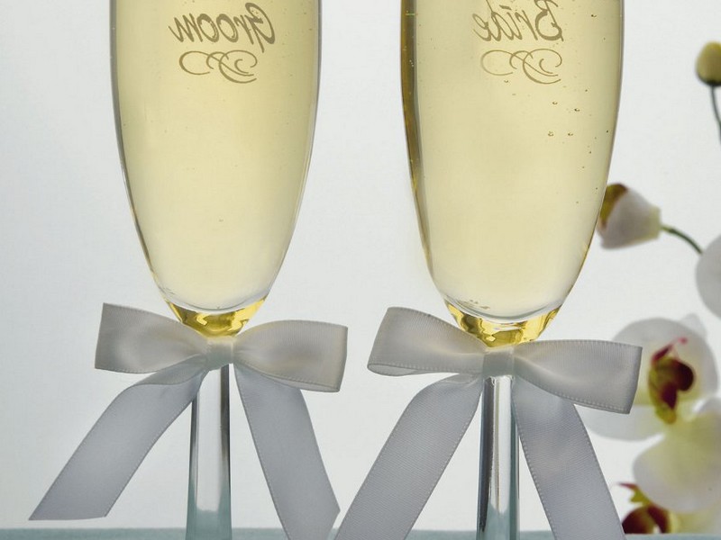 Monogrammed Champagne Flutes