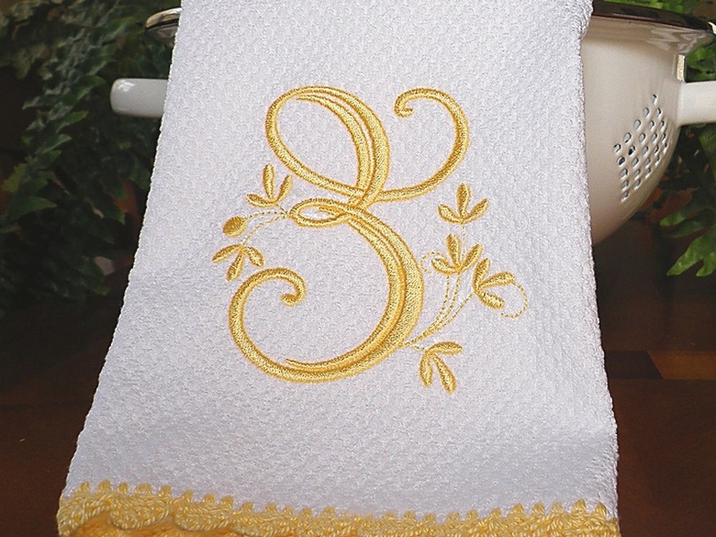 Monogrammed Dish Towels Etsy