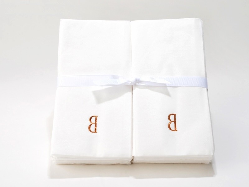 Monogrammed Paper Hand Towels