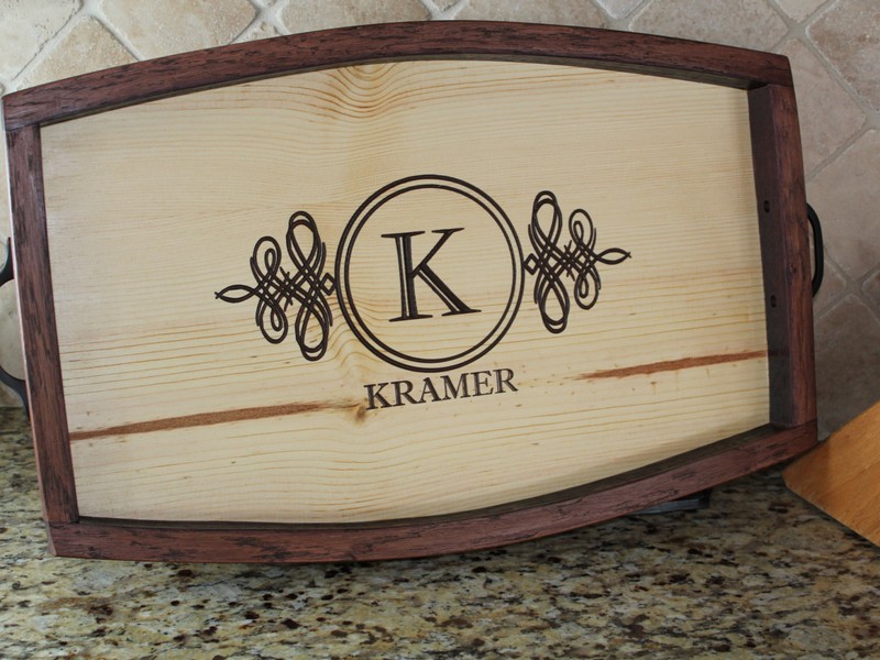 Monogrammed Serving Tray
