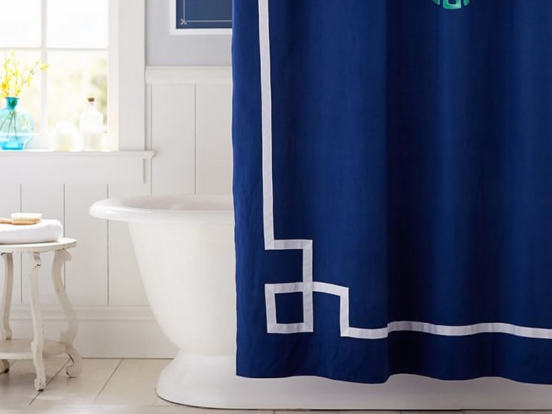 Monogrammed Shower Curtains Pottery Barn