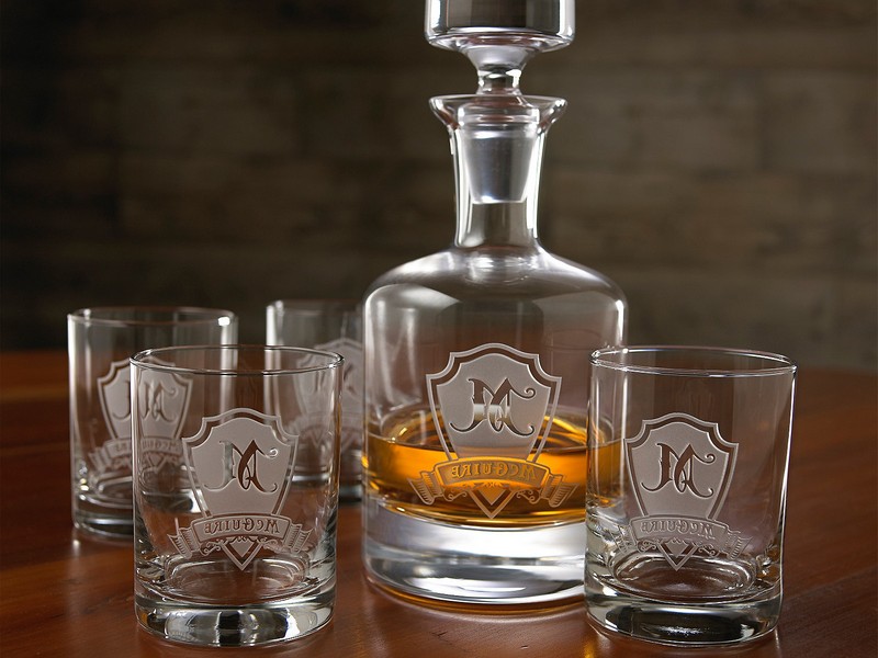 Monogrammed Whiskey Decanter