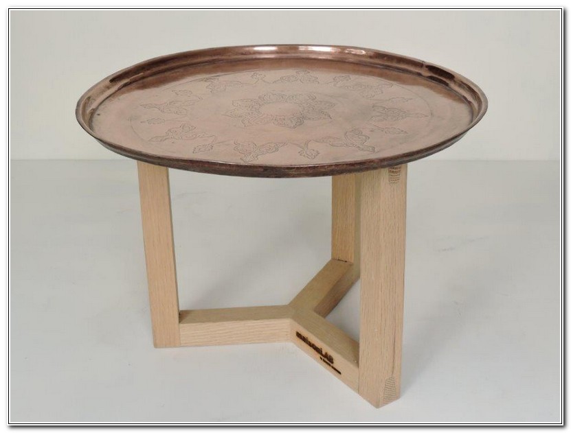 Moroccan Copper Tray Table