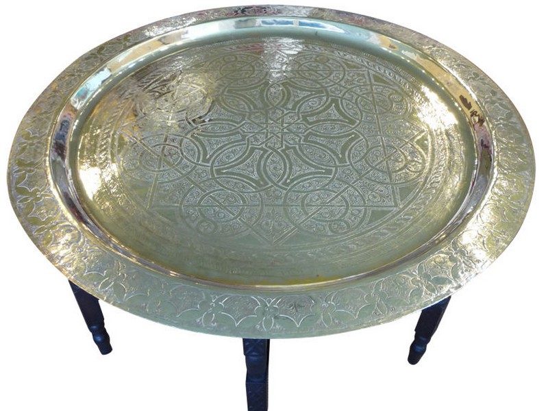 Moroccan Tray Table Silver