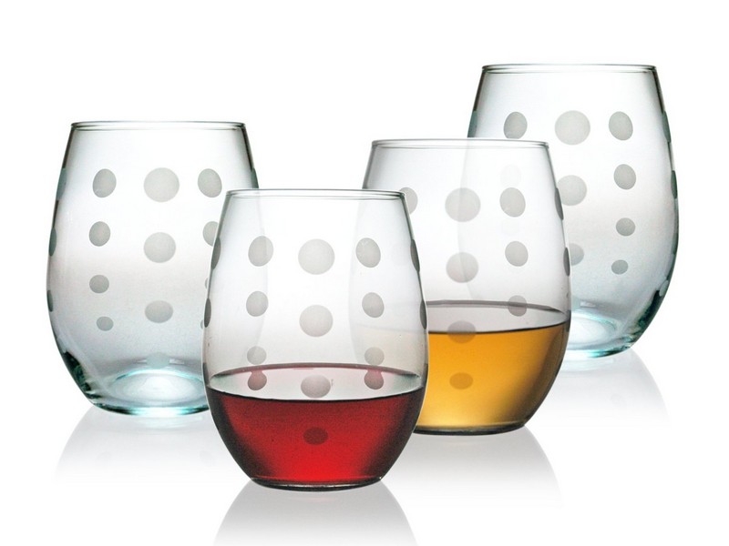 Multi Colored Stemless Wine Glasses