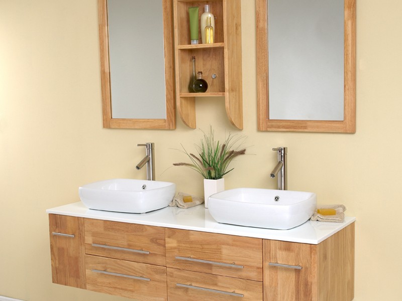 Natural Wood Bathroom Vanity