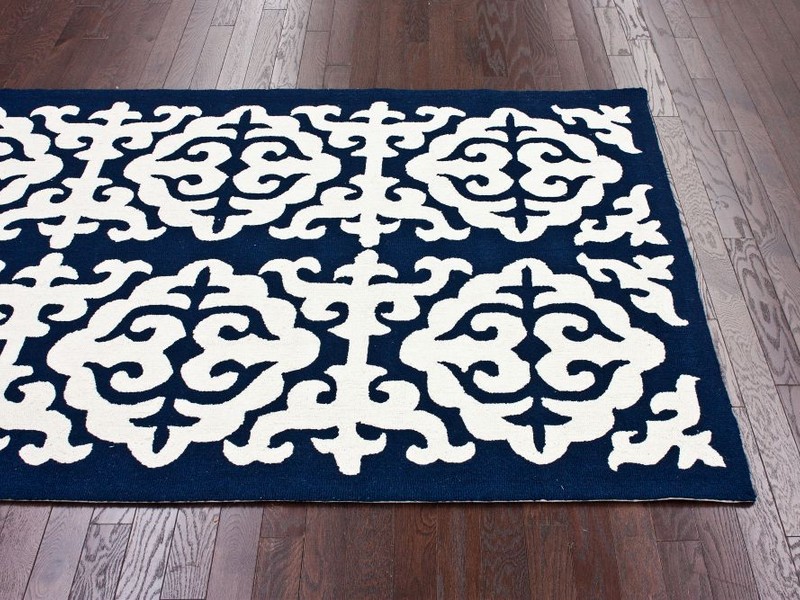 Navy And White Area Rug