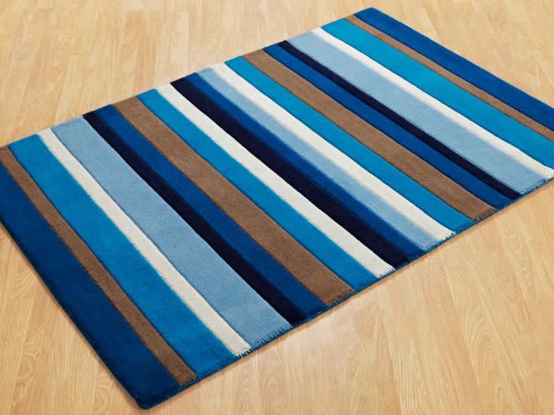 Navy And White Striped Rug Uk