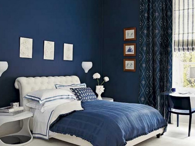 Navy Blue Bedside Lamps