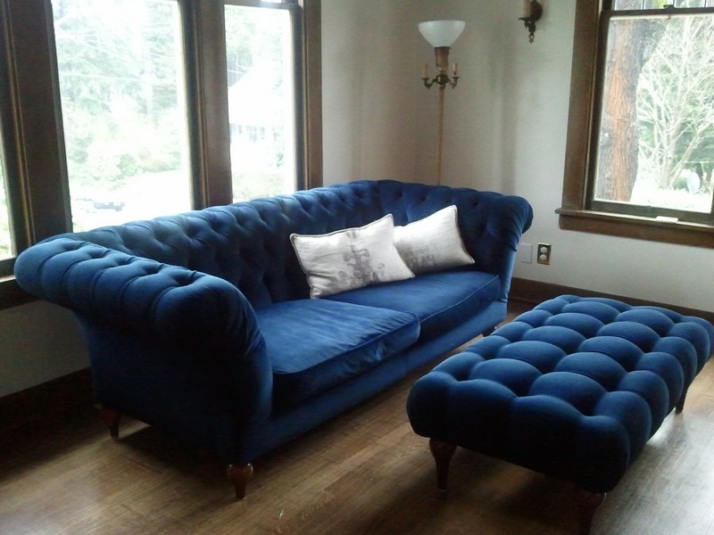 Navy Blue Ottoman Coffee Table