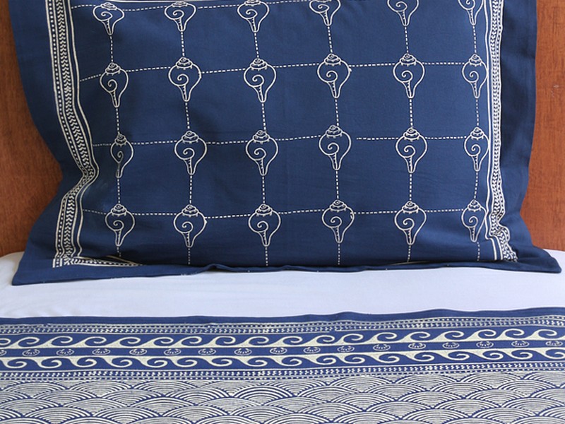 Navy Blue Pillow Shams Queen